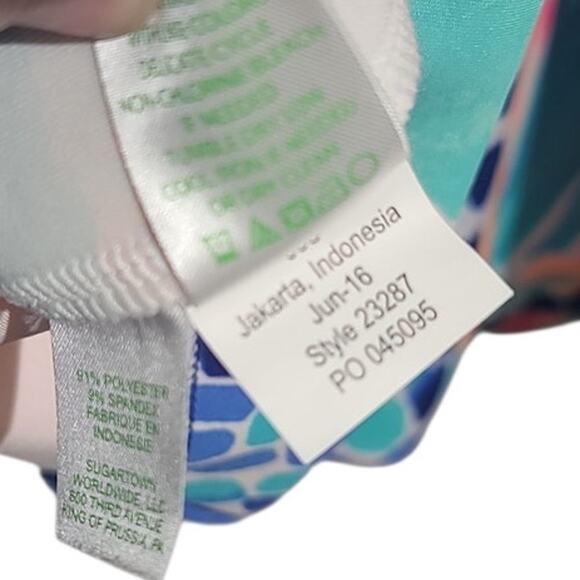 Lilly Pulitzer Sally Scuba Fit & Flare Dress Multi Ocean Jewels Size M - Picture 5 of 5